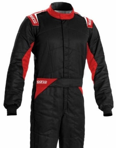 Sparco Sprint Fire Suit Black / Red Closeup Image